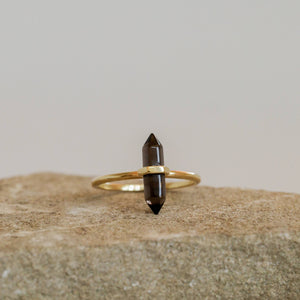 Ring - Smoky Quartz Point