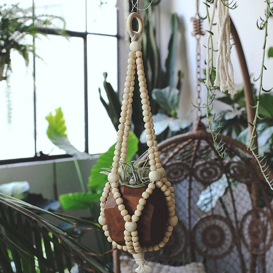 paracord plant hanger Beaded Macrame Plant Hanger