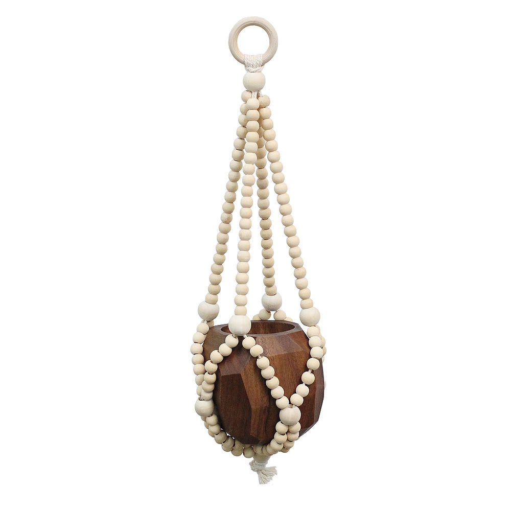 macrame beaded plant hanger Beaded Macrame Plant Hanger