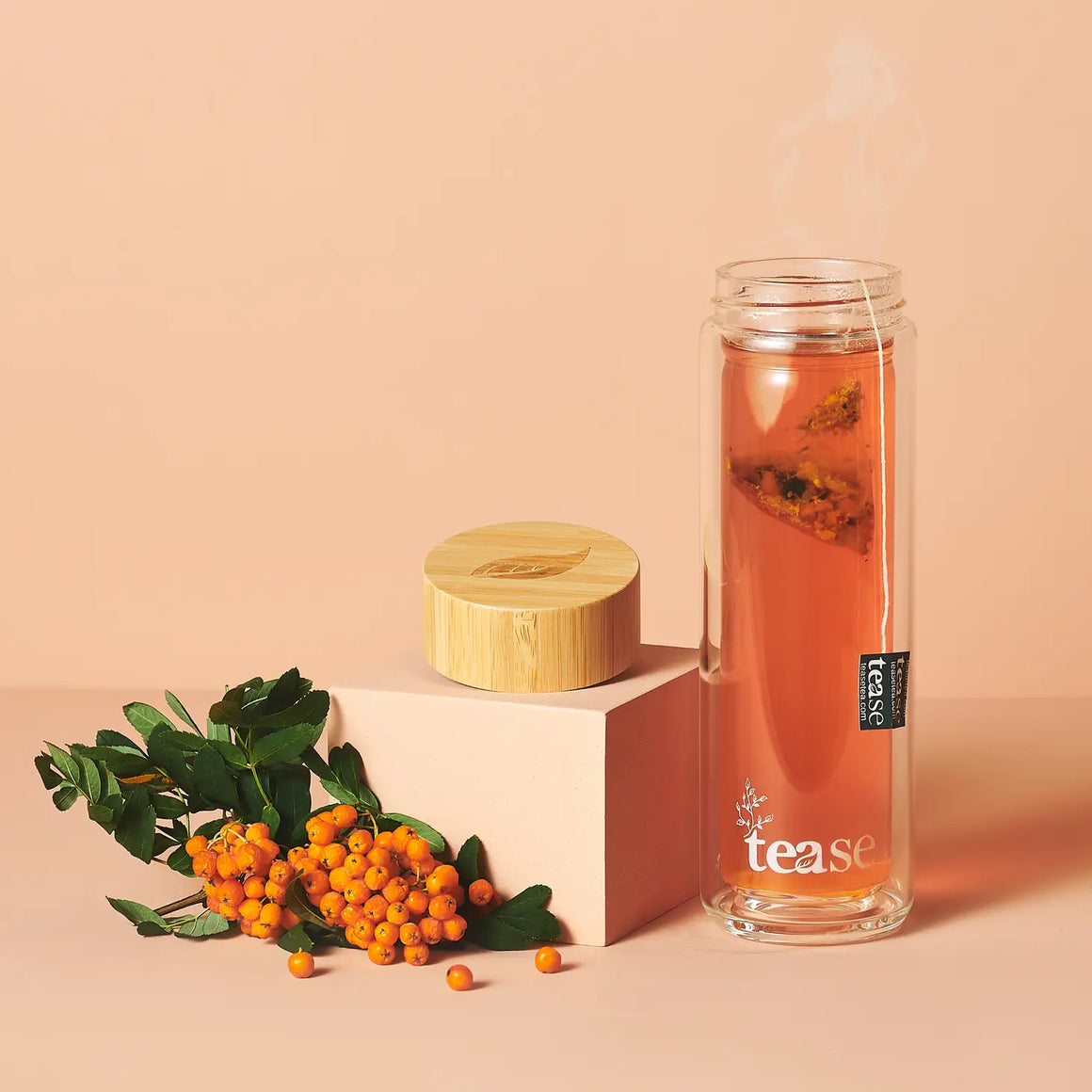 3 in 1 Glass Tumbler + Tea and Coffee Infuser