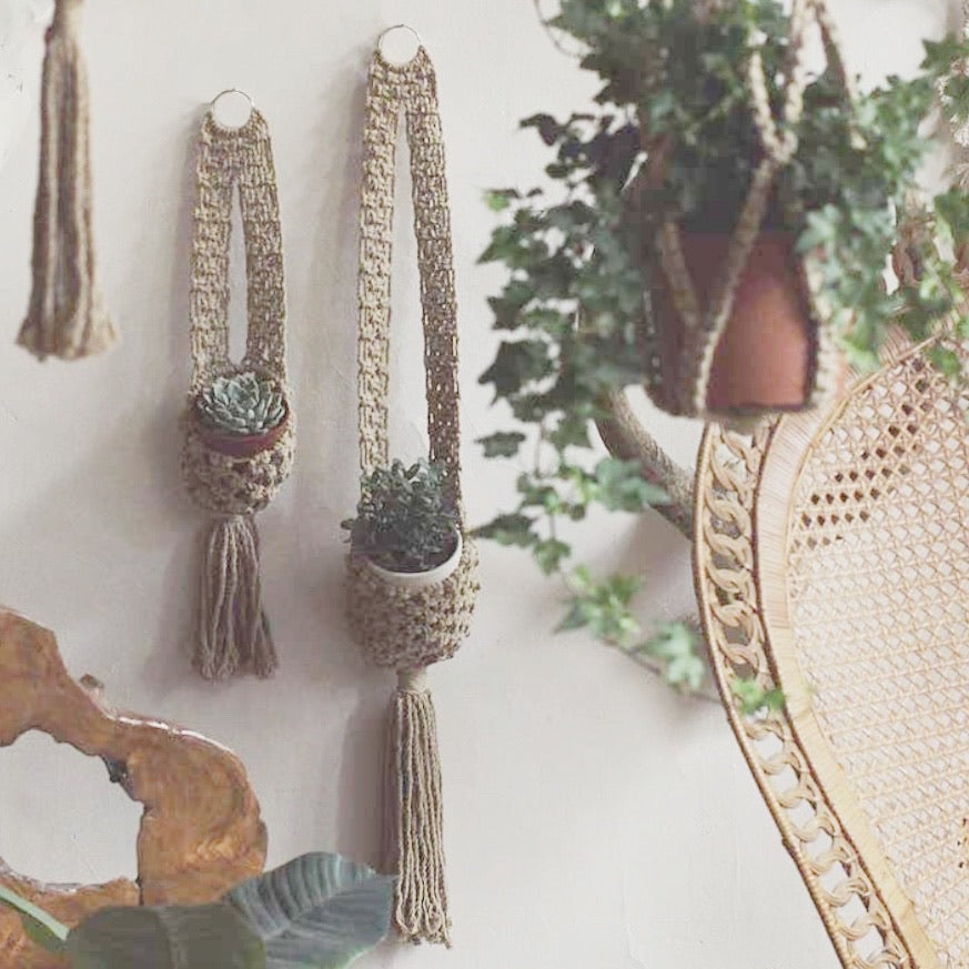plant hanger from wall Macrame Plant Wall Hanging
